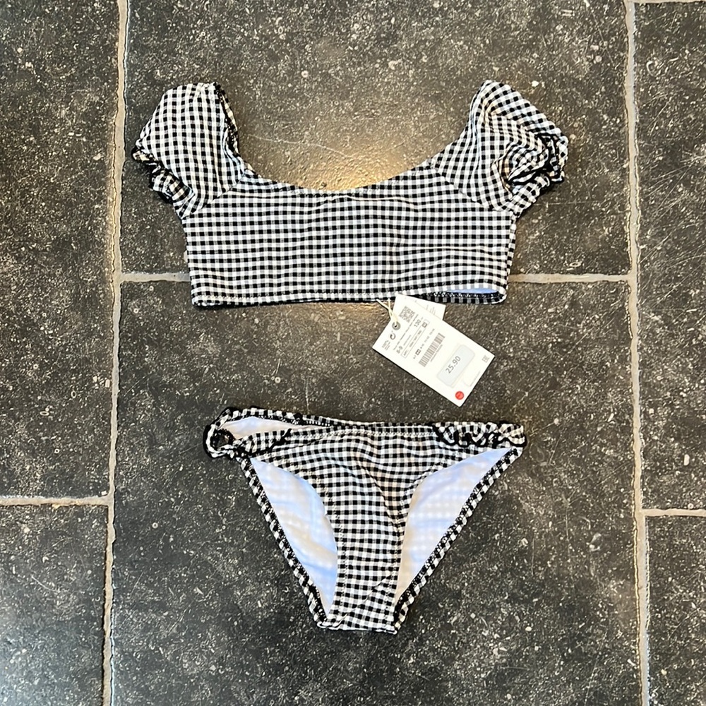 Zara plaid girls bathing suit